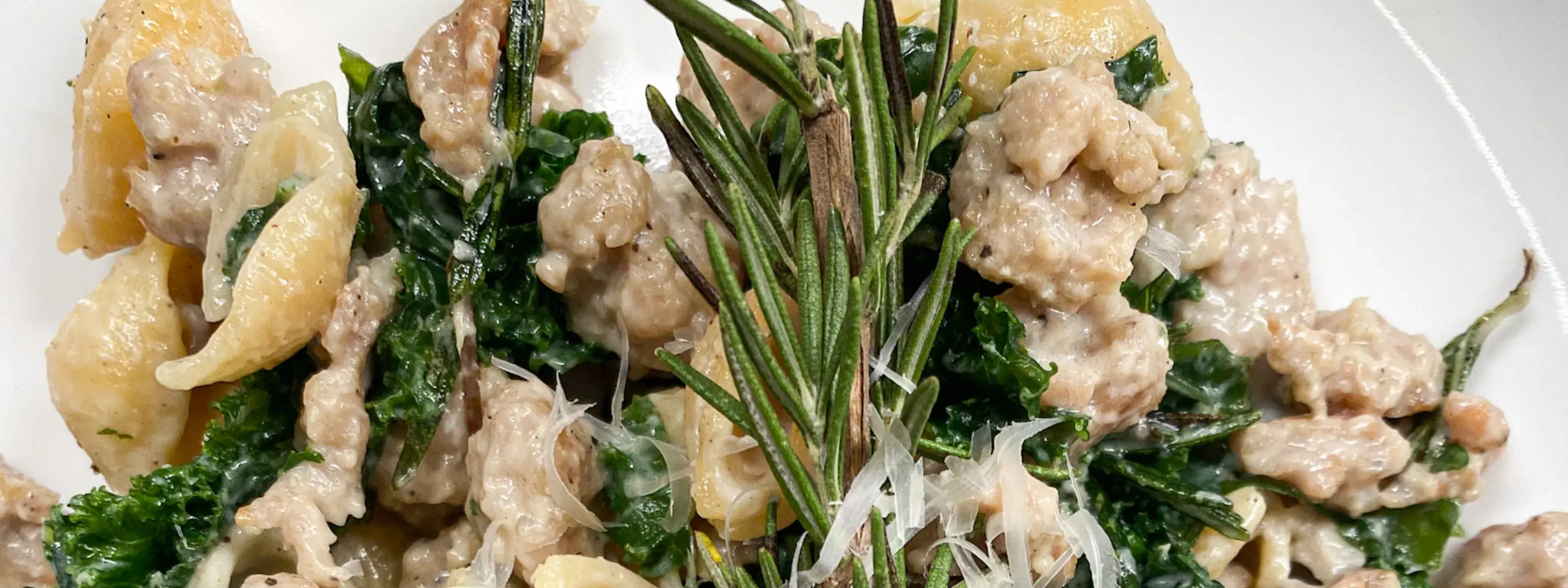 Healthy Creamy Sausage Pasta